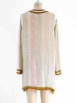 Multicolor Beaded Silk Duster Jacket arcadeshops.com