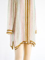Multicolor Beaded Silk Duster Jacket arcadeshops.com