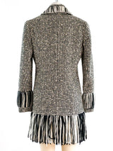 Fendi Yarn Fringed Tweed Jacket Jacket arcadeshops.com