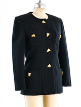 1990's Bee Buttoned Jacket Jacket arcadeshops.com