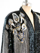 Fully Embellished Deco Inspired Duster Jacket arcadeshops.com