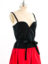 Yves Saint Laurent Red and Black Cocktail Dress Dress arcadeshops.com