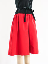 Yves Saint Laurent Red and Black Cocktail Dress Dress arcadeshops.com