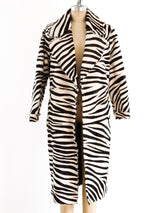 Gianfranco Ferre Zebra Printed Pony Hair Coat Jacket arcadeshops.com