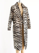 Gianfranco Ferre Zebra Printed Pony Hair Coat Jacket arcadeshops.com