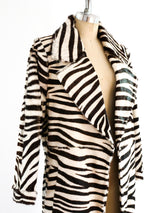 Gianfranco Ferre Zebra Printed Pony Hair Coat Jacket arcadeshops.com