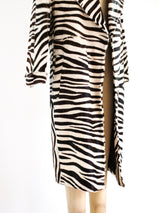 Gianfranco Ferre Zebra Printed Pony Hair Coat Jacket arcadeshops.com