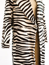 Gianfranco Ferre Zebra Printed Pony Hair Coat Jacket arcadeshops.com