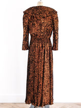 Diane Freis Metallic Copper Gown Dress arcadeshops.com