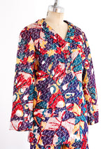 Bill Blass Multicolor Brocade Ensemble Suit arcadeshops.com