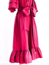 Yves Saint Laurent Taffeta Ruffled Peasant Dress Dress arcadeshops.com