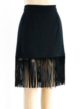 Yves Saint Laurent Fringed Mini Skirt Bottom arcadeshops.com