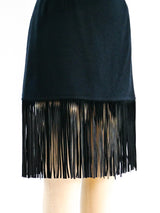 Yves Saint Laurent Fringed Mini Skirt Bottom arcadeshops.com