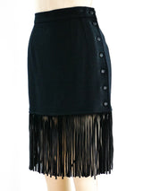 Yves Saint Laurent Fringed Mini Skirt Bottom arcadeshops.com