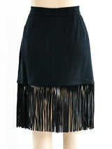 Yves Saint Laurent Fringed Mini Skirt Bottom arcadeshops.com