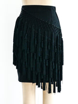 Gianni Versace Tassel Fringed Mini Skirt Bottom arcadeshops.com