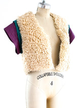 Curly Lamb Fur and Leather Vest Jacket arcadeshops.com