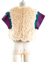 Curly Lamb Fur and Leather Vest Jacket arcadeshops.com