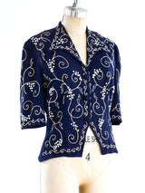 1940's Embellished Crepe Jacket Jacket arcadeshops.com