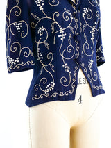 1940's Embellished Crepe Jacket Jacket arcadeshops.com