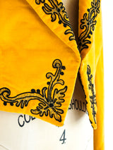 Velvet Embroidered Cropped Jacket Jacket arcadeshops.com