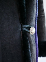 Shearling Jacket with Contrast Piping Jacket arcadeshops.com