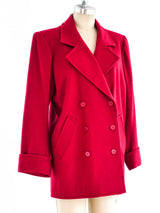 Yves Saint Laurent Red Wool Jacket Jacket arcadeshops.com