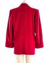 Yves Saint Laurent Red Wool Jacket Jacket arcadeshops.com