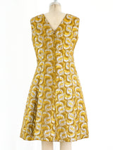 Metallic Gold and Silver Brocade Dress Dress arcadeshops.com