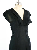 Ossie Clark Black Crepe Dress Dress arcadeshops.com