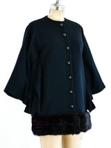 Pierre Cardin Carwash Fringed Jacket with Mink Trim Jacket arcadeshops.com