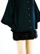 Pierre Cardin Carwash Fringed Jacket with Mink Trim Jacket arcadeshops.com