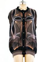 Hermes Sleeveless Silk Cardigan Top arcadeshops.com