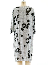 Leopard Sequin Silk Chiffon Dress Dress arcadeshops.com
