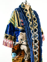 Kitten Fringed Tapestry Carpet Coat Jacket arcadeshops.com