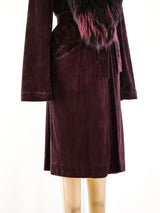 Gianfranco Ferre Suede and Fox Fur Coat Jacket arcadeshops.com
