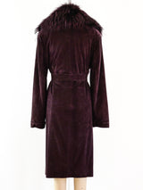 Gianfranco Ferre Suede and Fox Fur Coat Jacket arcadeshops.com
