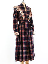 Zandra Rhodes Plaid Ruffle Dress Dress arcadeshops.com