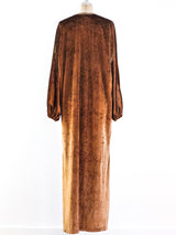 Bill Tice Brown Velvet Caftan Dress arcadeshops.com