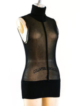Jean Paul Gaultier Sleeveless Mesh Turtleneck Top arcadeshops.com