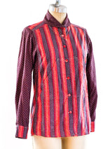 Kenzo Striped Button Front Shirt Top arcadeshops.com