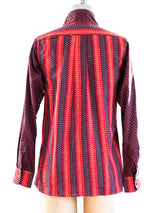 Kenzo Striped Button Front Shirt Top arcadeshops.com