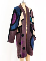 Geometric Pattern Maxi Cardigan Jacket arcadeshops.com