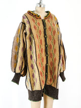 Leaf Motif Hand Knit Jacket Jacket arcadeshops.com