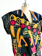 Judith Roberts Art To Wear Quilted Sleeveless Jacket Jacket arcadeshops.com