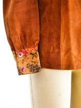 1970's Roberto Cavalli Painted Leather Shirt Top arcadeshops.com