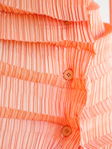 Issey Miyake Salmon Pleated Top Top arcadeshops.com