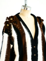 Angora Striped Cardigan Jacket arcadeshops.com