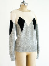 Argyle Angora Sweater Top arcadeshops.com