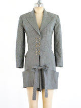 Alaia Glen Plaid Romper Suit arcadeshops.com